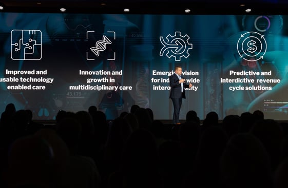 A person giving a presentation